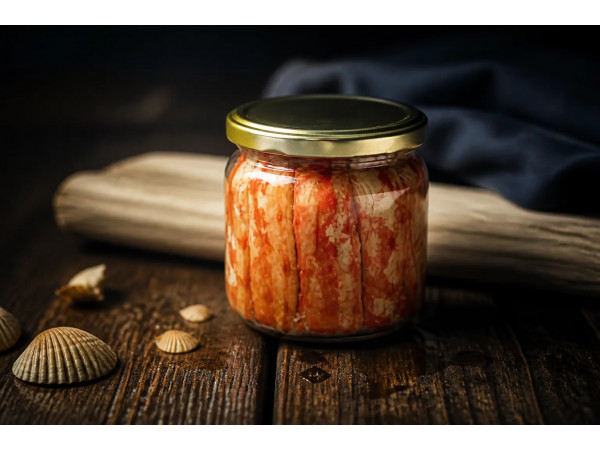 Камчатский Краб-Первая фаланга ,солевая заливка (стекло), 330 мл